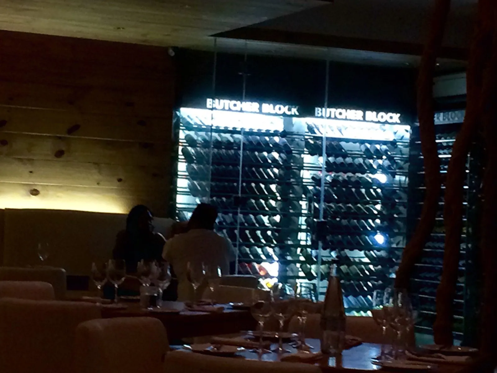 The glass wine wall