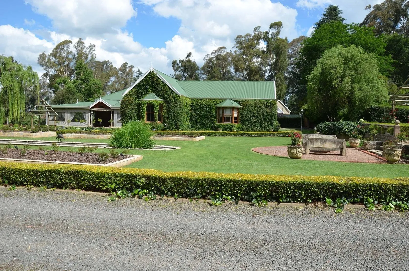 The stables and paddock