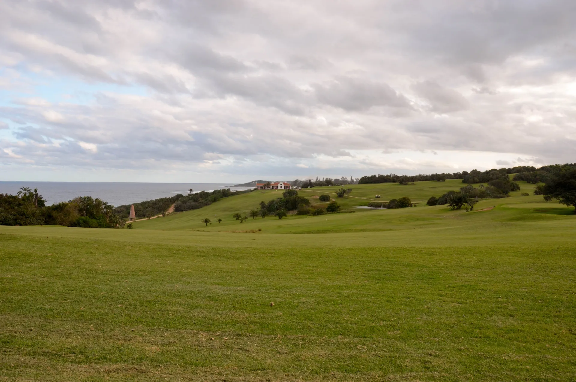 The Umdoni golf course running away towards the sea