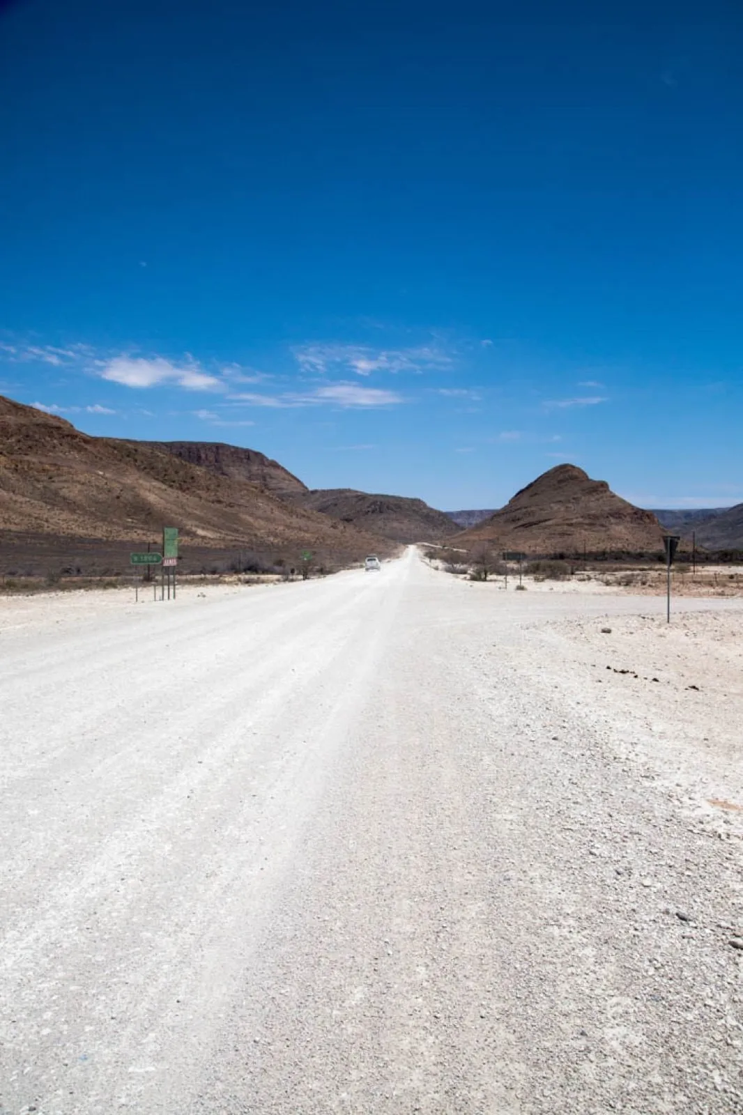 The road ahead, straight and empty