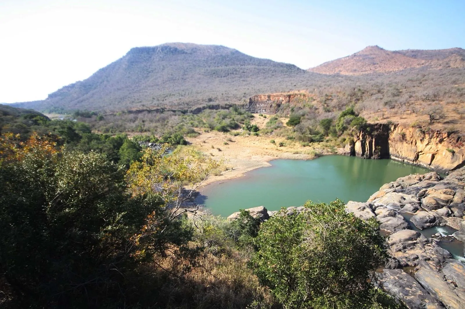 The waterhole below the lodge