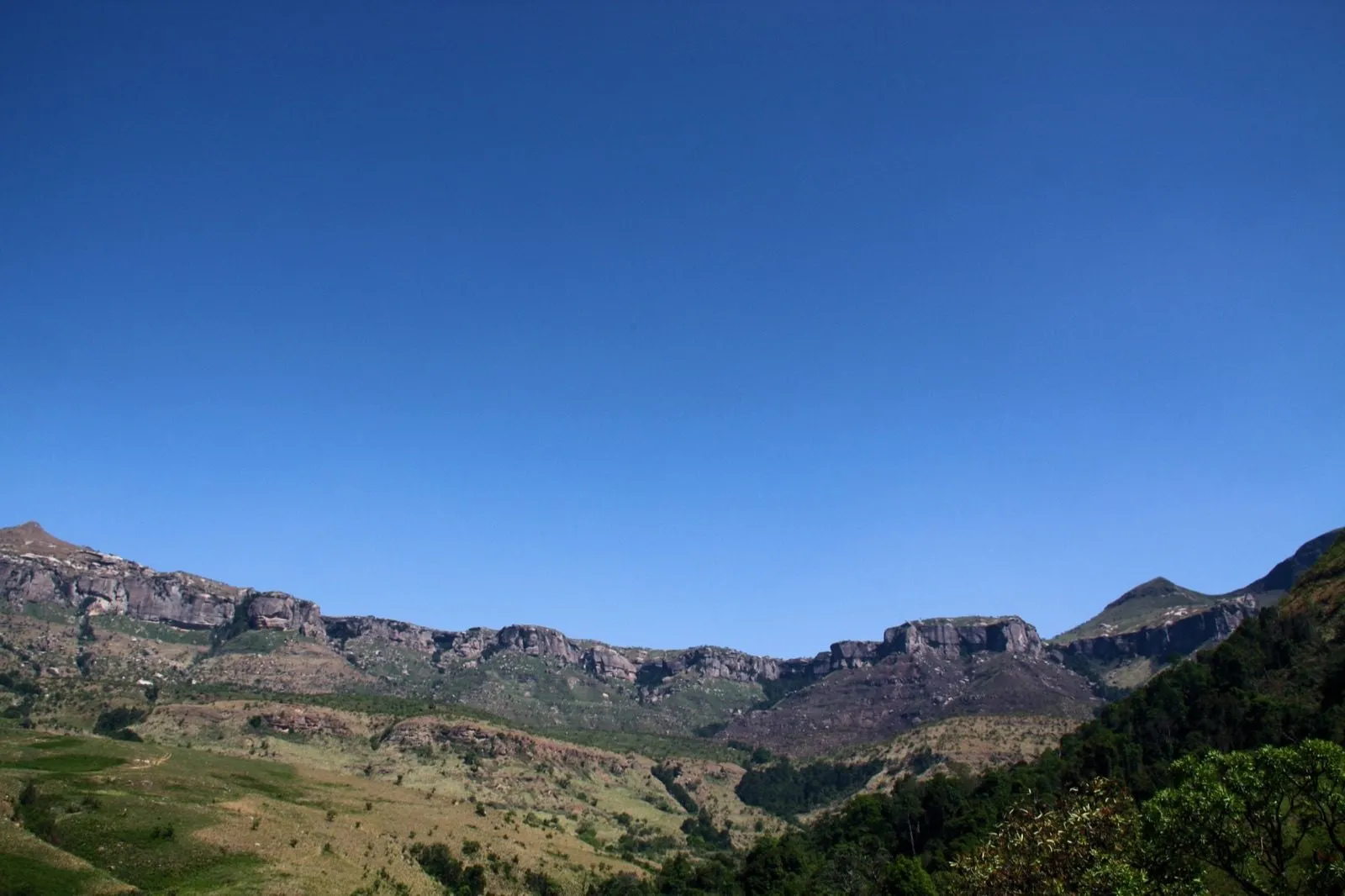 The escarpment on a clear day