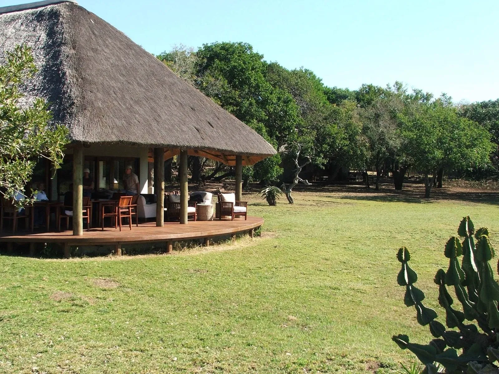 The lodge out on the lawn