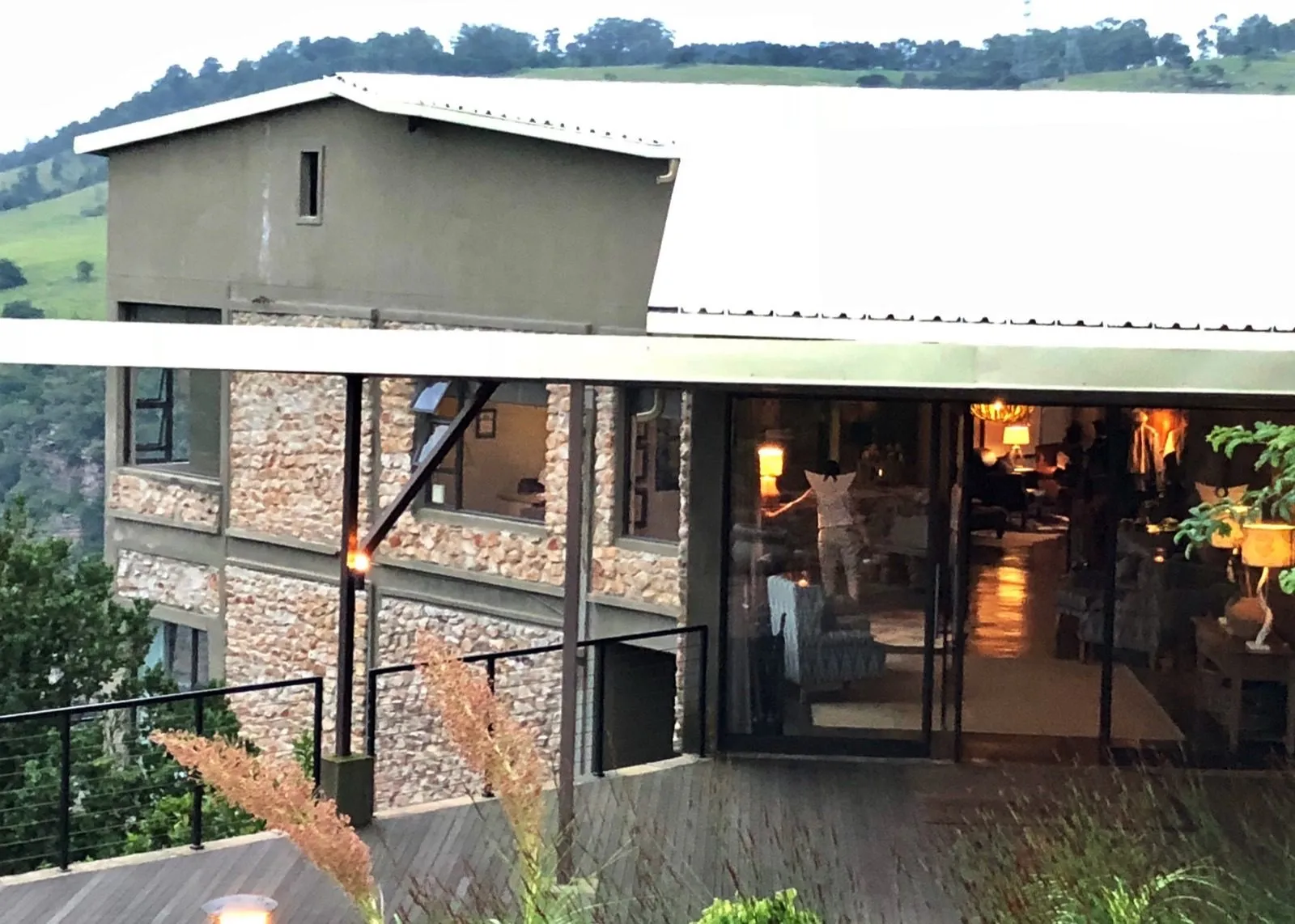 The lodge from the drive